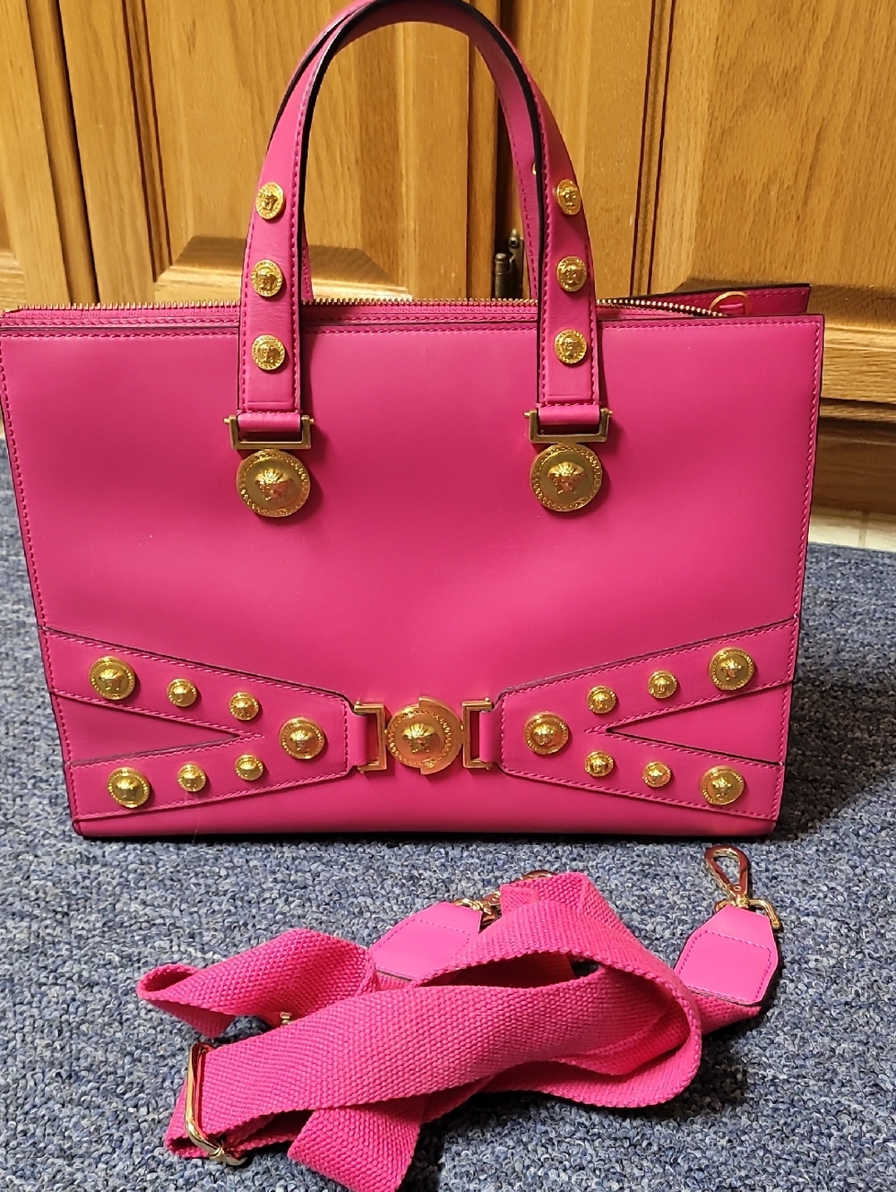 Versace Medusa Head  Leather Tote